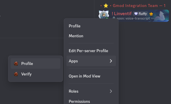 User context profile