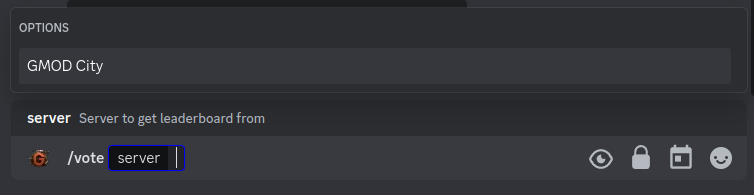 Vote command interface